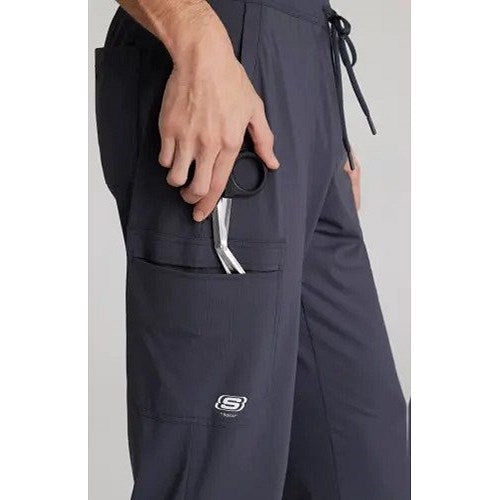 Skechers Slip-ins Rebound Knit Scrub Trousers, Pewter Grey, Large, Tall Leg Easy2Order : WIS21627