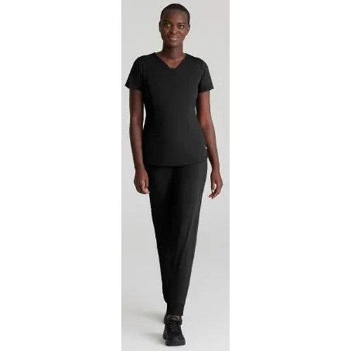 Skechers Slip-ins Serene Knit Scrub Top, Black, XS