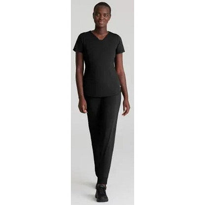 Skechers Slip-ins Serene Knit Scrub Top, Black, XS