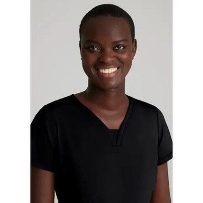 Skechers Slip-ins Serene Knit Scrub Top, Black, 2XL