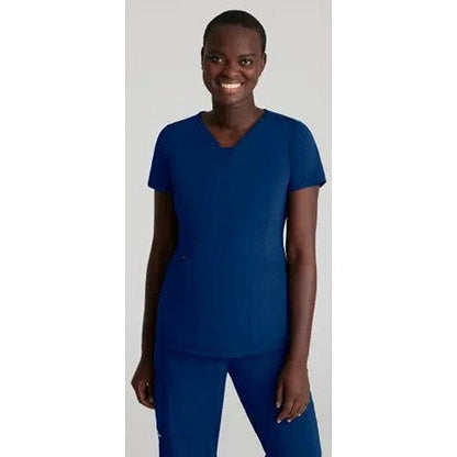 Skechers Slip-ins Serene Knit Scrub Top, Navy Blue, 2XL