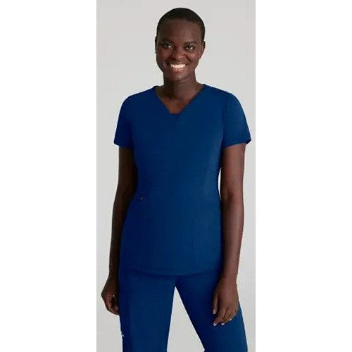 Skechers Slip-ins Serene Knit Scrub Top, Navy Blue, 2XL