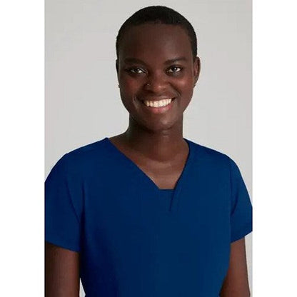 Skechers Slip-ins Serene Knit Scrub Top, Navy Blue, 2XL
