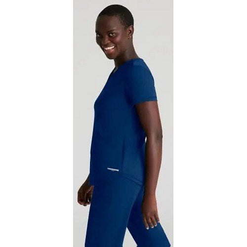 Skechers Slip-ins Serene Knit Scrub Top, Navy Blue, 2XL