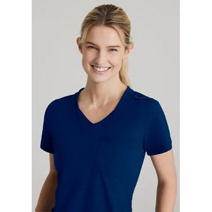 Skechers Slip-ins Flow Knit Scrub Top, Navy Blue, XS Easy2Order : WIS21945
