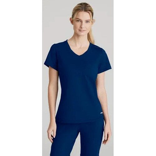 Skechers Slip-ins Flow Knit Scrub Top, Navy Blue, Medium