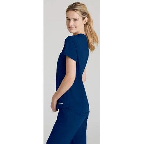 Skechers Slip-ins Flow Knit Scrub Top, Navy Blue, Medium