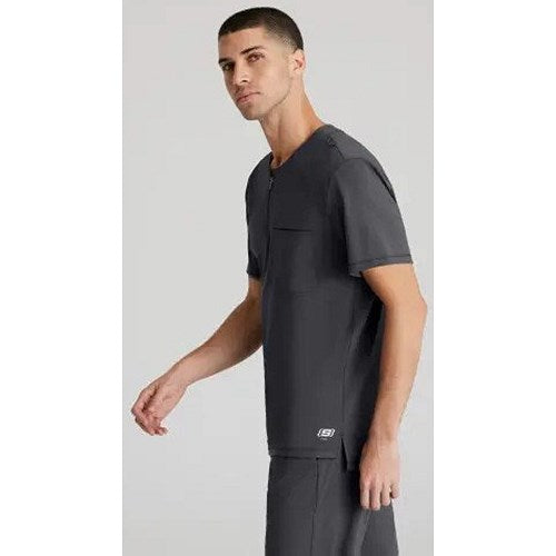 Skechers Slip-ins Flex Knit Scrub Top, Pewter Grey, XS