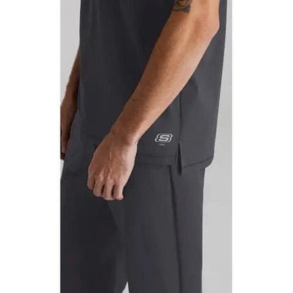 Skechers Slip-ins Flex Knit Scrub Top, Pewter Grey, XS