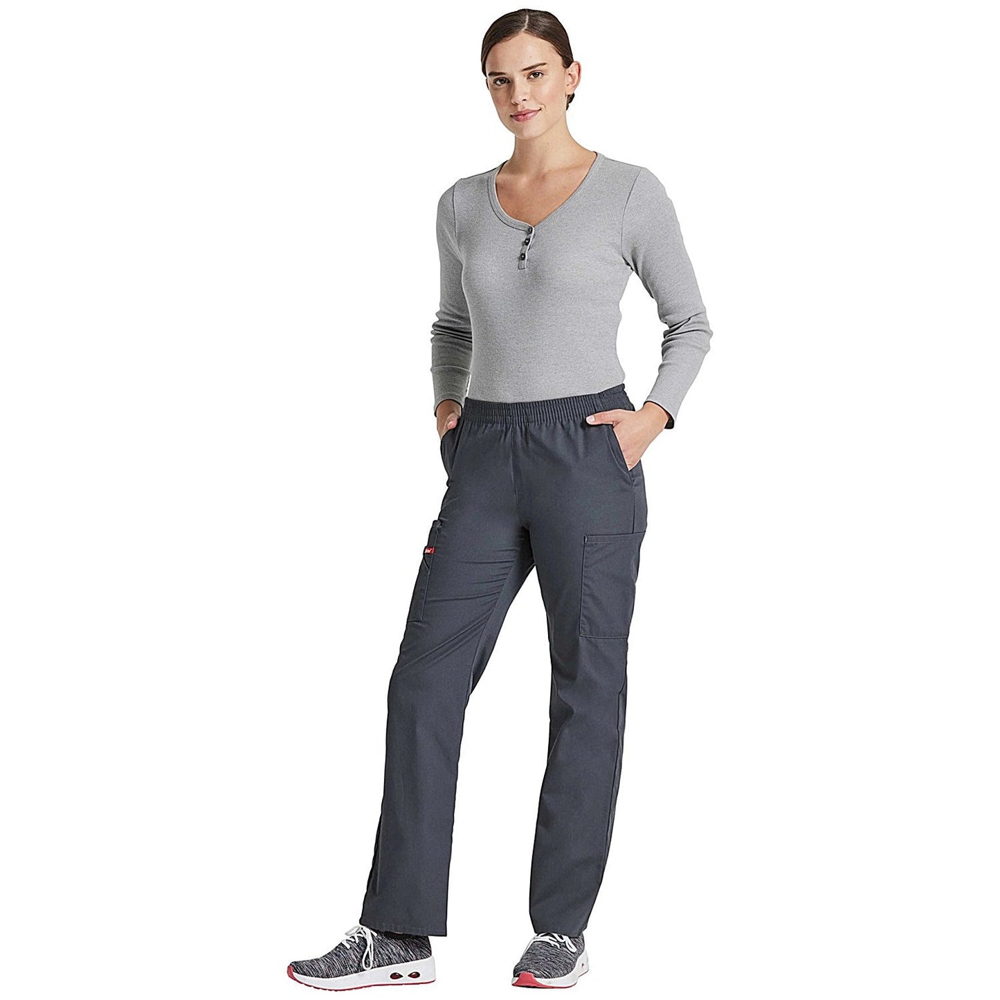 Dickies Signature Tapered Leg Scrub Pants, Pewter Grey, Large