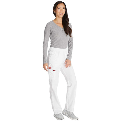 Dickies Signature Tapered Leg Scrub Pants, White, 2XL