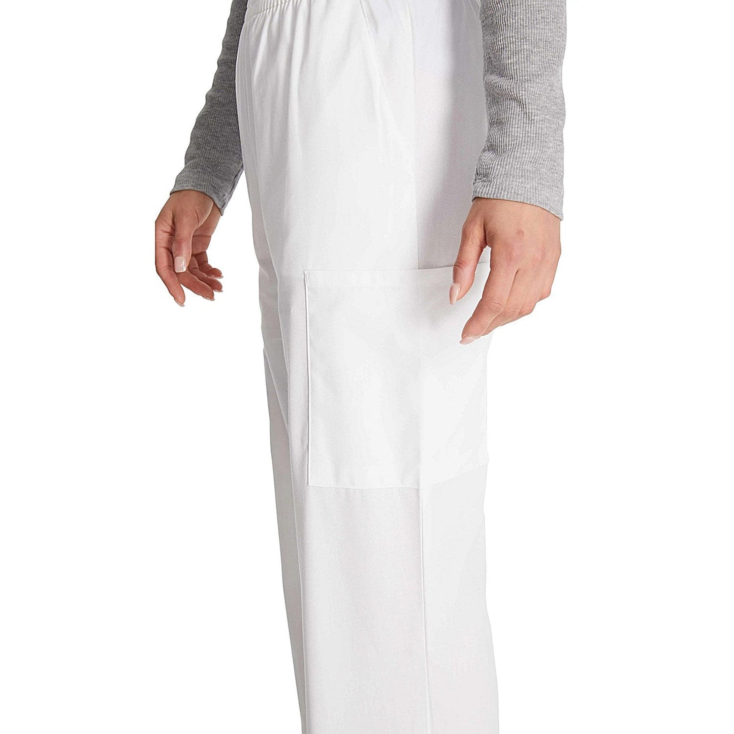 Dickies Signature Tapered Leg Scrub Pants, White, XL