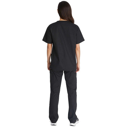 Dickies Signature V-neck Scrub Top, Black, XS