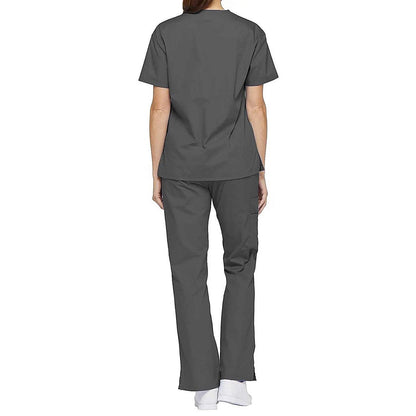 Dickies Signature V-neck Scrub Top, Pewter Grey, 3XL
