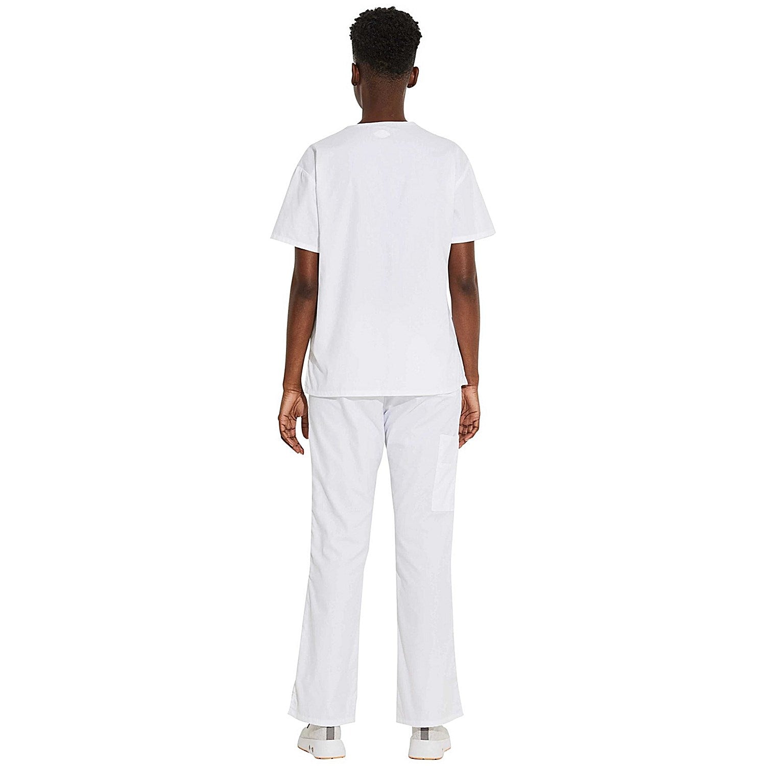 Dickies Signature V-neck Scrub Top, White, XS Easy2Order : WIS22461