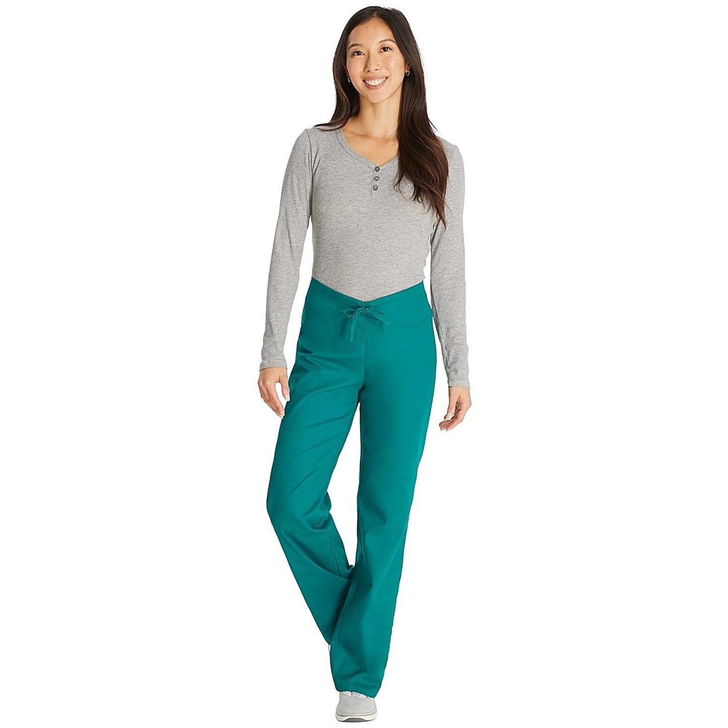 Dickies Signature Drawstring Scrub Bottoms, Hunter Green, 2XS