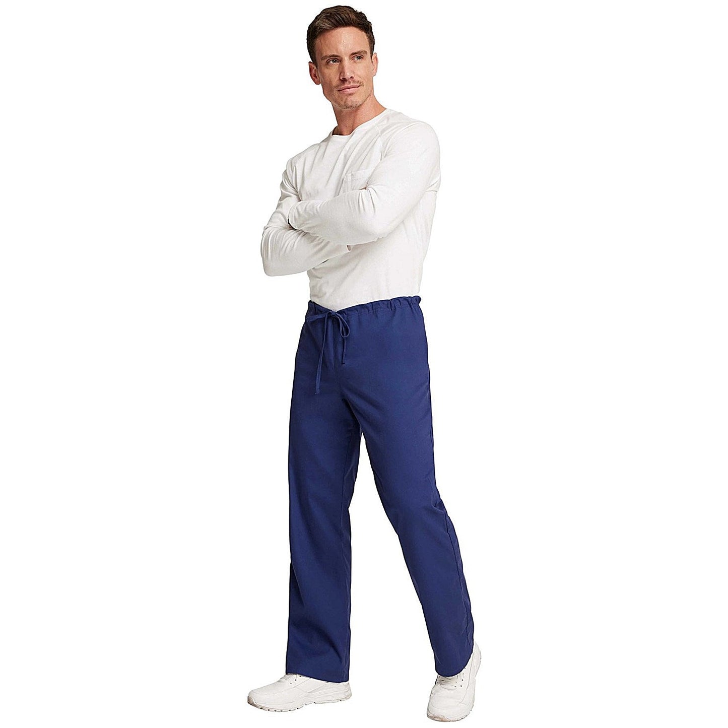 Dickies Signature Drawstring Scrub Bottoms, Navy Blue, Small