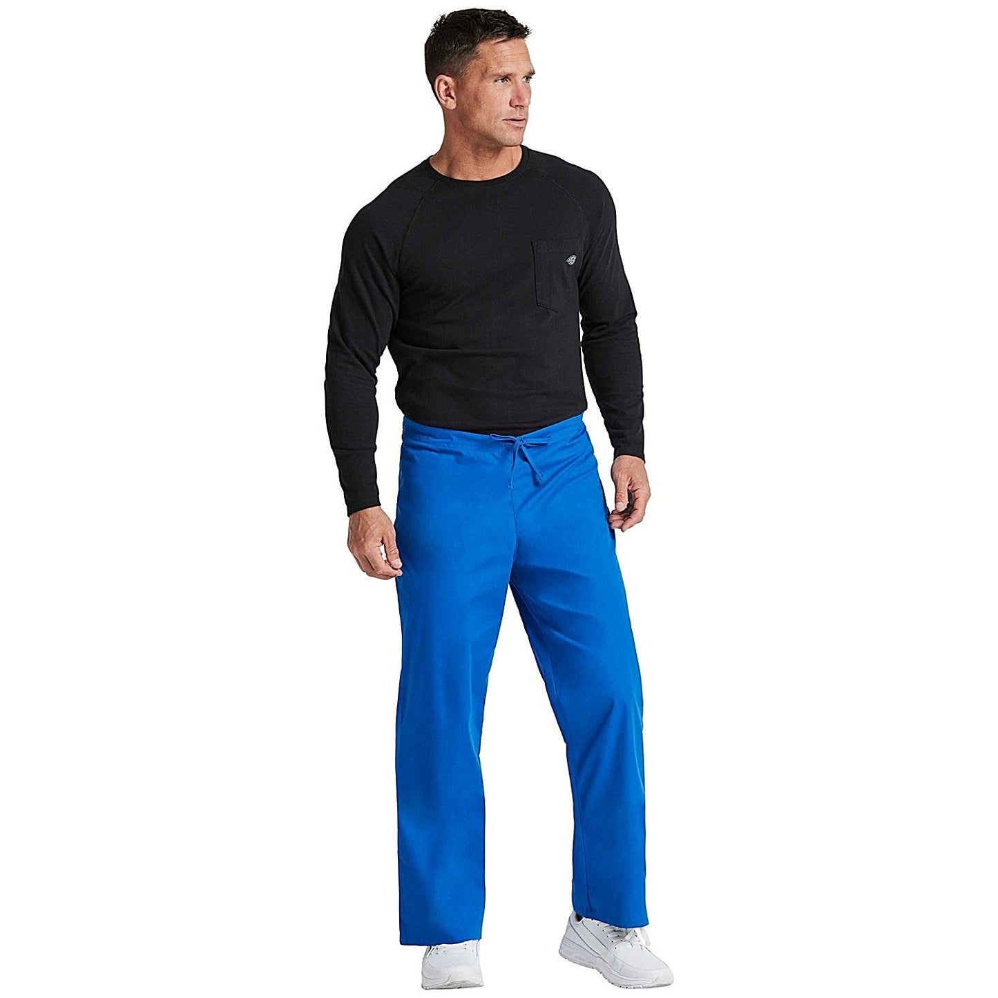 Dickies Signature Drawstring Scrub Bottoms, Royal Blue, Large