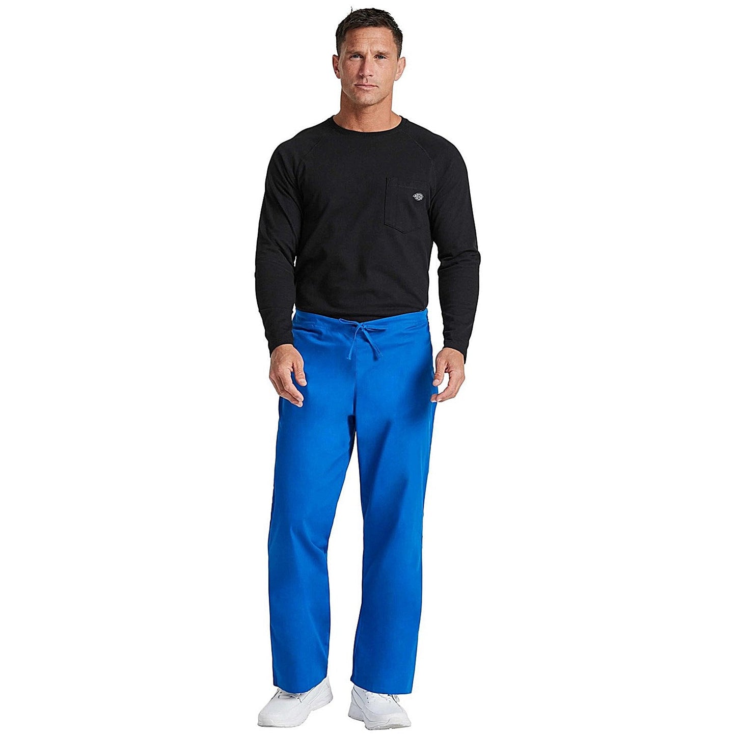 Dickies Signature Drawstring Scrub Bottoms, Royal Blue, Small