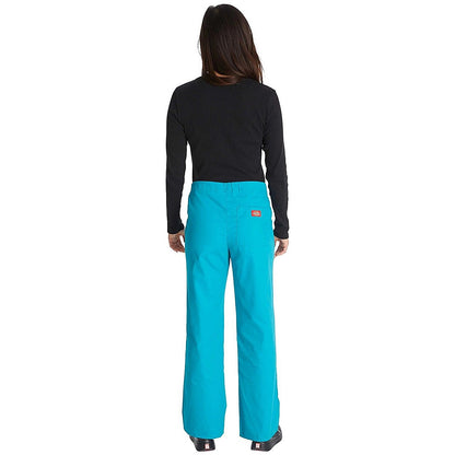 Dickies Signature Drawstring Scrub Bottoms, Teal, Large