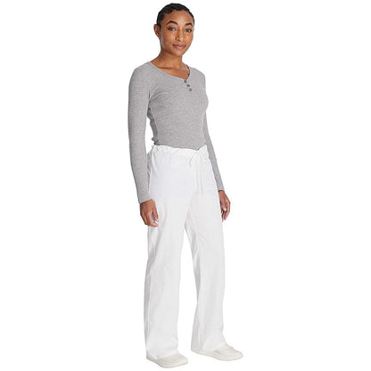 Dickies Signature Drawstring Scrub Bottoms, White, Small