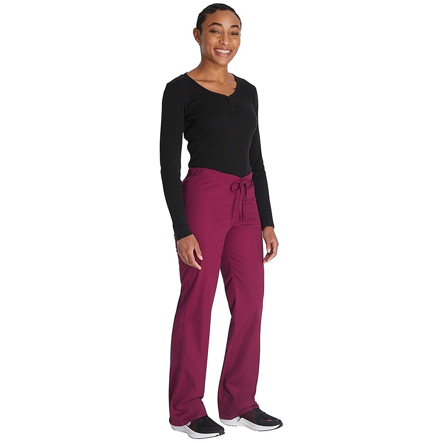 Dickies Signature Drawstring Scrub Bottoms, Wine Red, 2XL