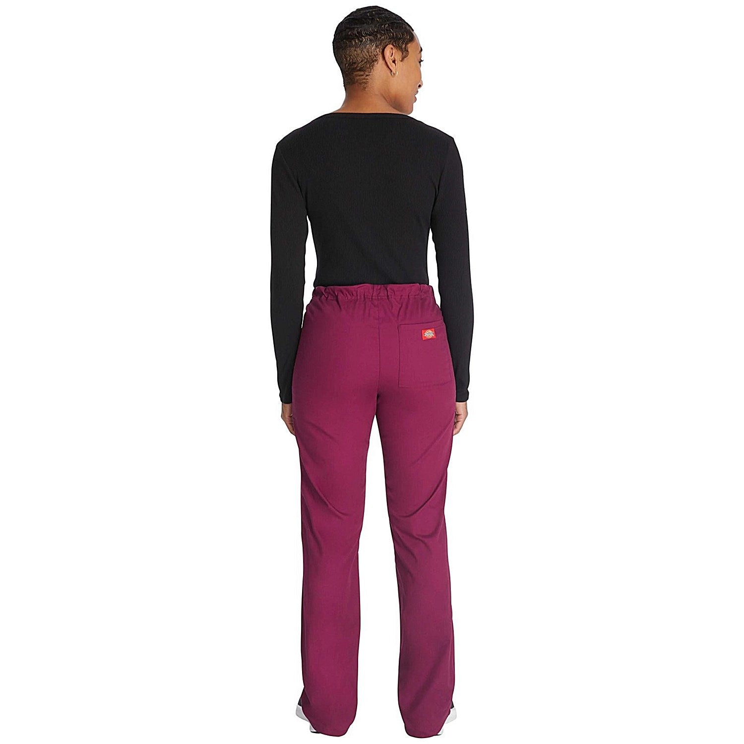 Dickies Signature Drawstring Scrub Bottoms, Wine Red, Medium Easy2Order : WIS22610