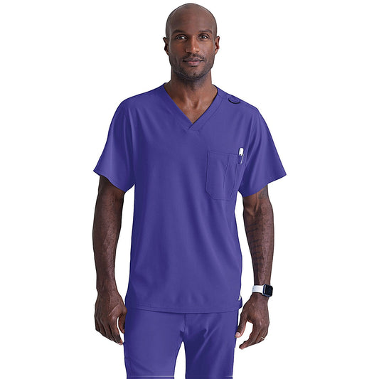 Skechers Unisex V Neck Scrub Top, Grape, Large Easy2Order : WIS24483