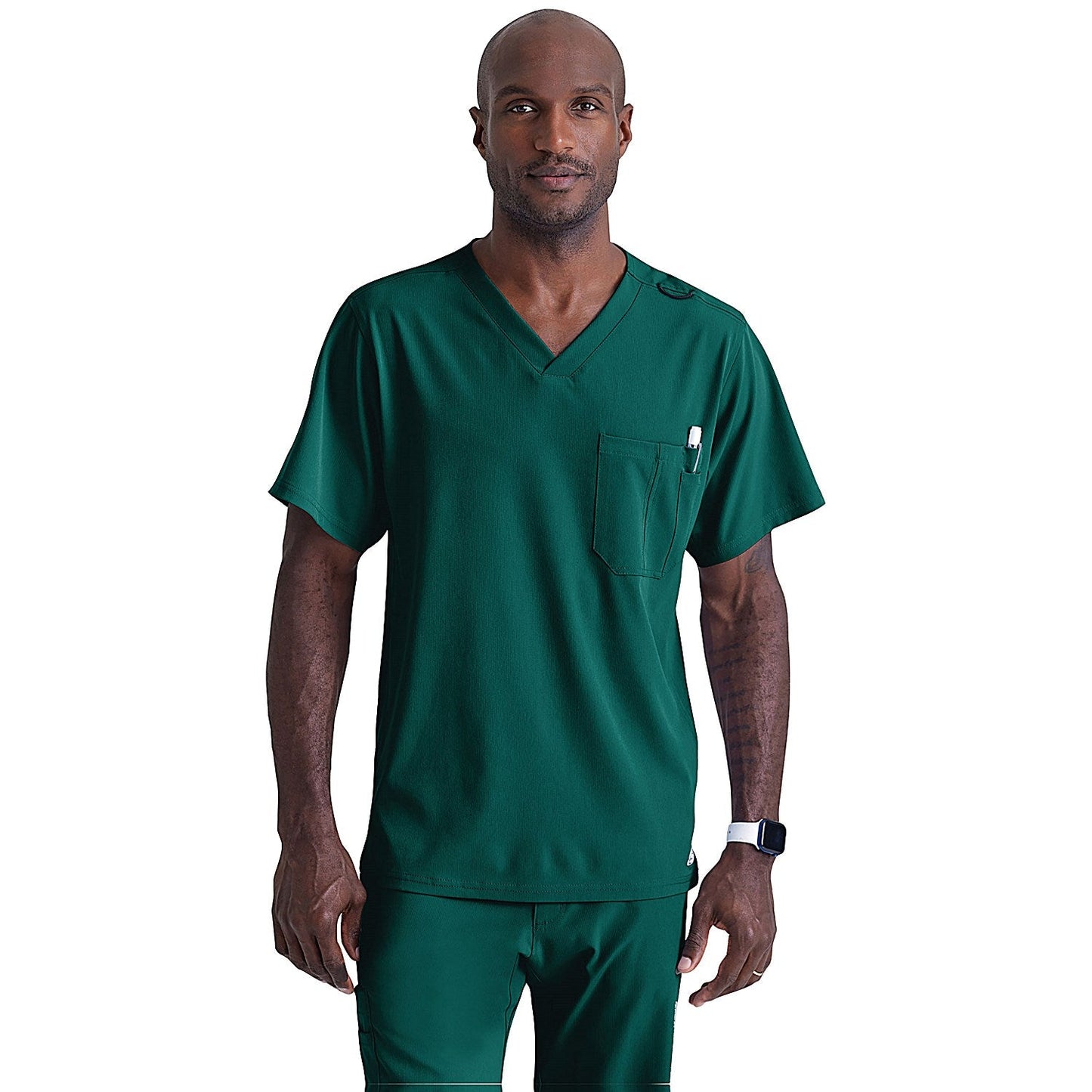 Skechers Unisex V Neck Scrub Top, Hunter Green, XL Easy2Order : WIS24494