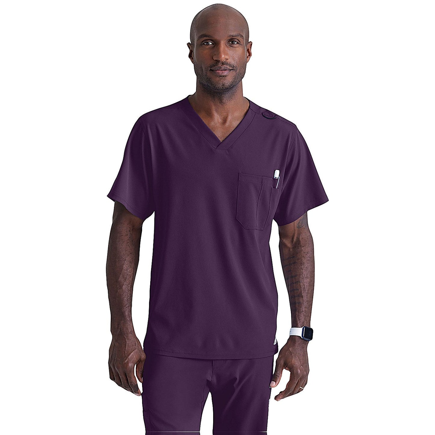 Skechers Unisex V Neck Scrub Top, Eggplant, 3XL Easy2Order : WIS24500