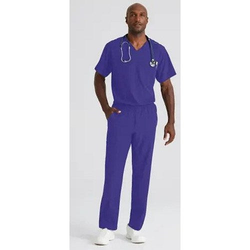 Skechers Structure Scrub Trousers, Grape Purple, Large, Short Leg