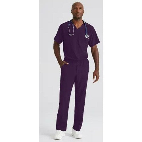 Skechers Structure Scrub Trousers, Eggplant Purple, Small, Short Leg