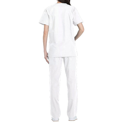 Dickies DKP520C Unisex Scrub Set Top and Trousers, White, Size Medium Easy2Order : WIS24571