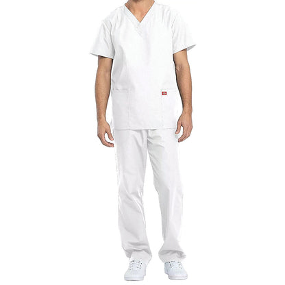 Dickies DKP520C Unisex Scrub Set Top and Trousers, White, Size XL