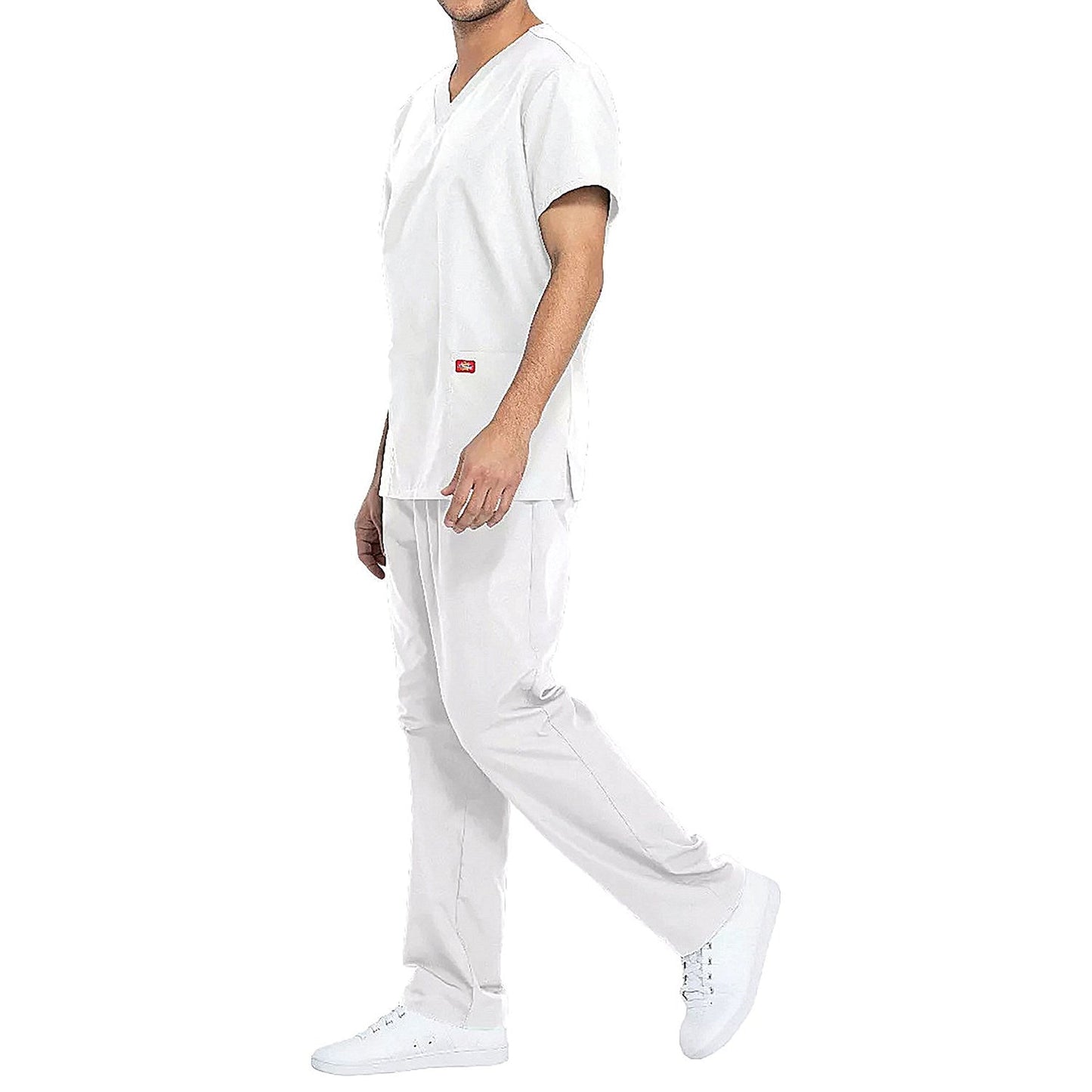 Dickies DKP520C Unisex Scrub Set Top and Trousers, White, Size XS