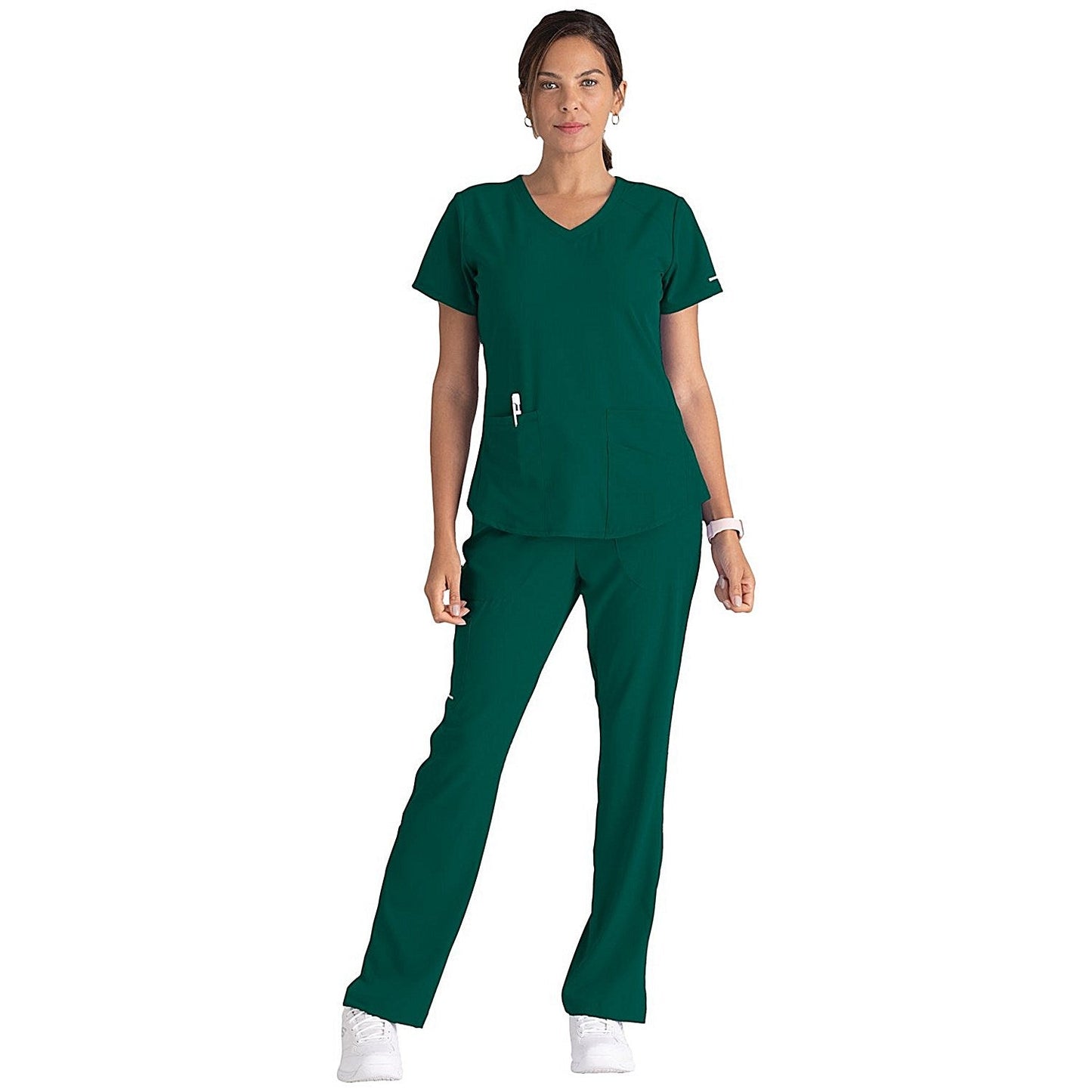 Skechers SK101 Breeze Female Scrub Top, Hunter Green, Size 2XL