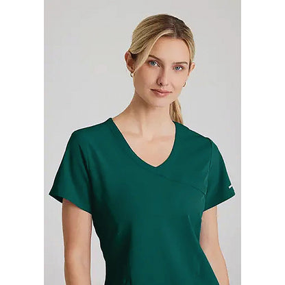 Skechers Female V Neck Scrub Top, Hunter Green, 2XS