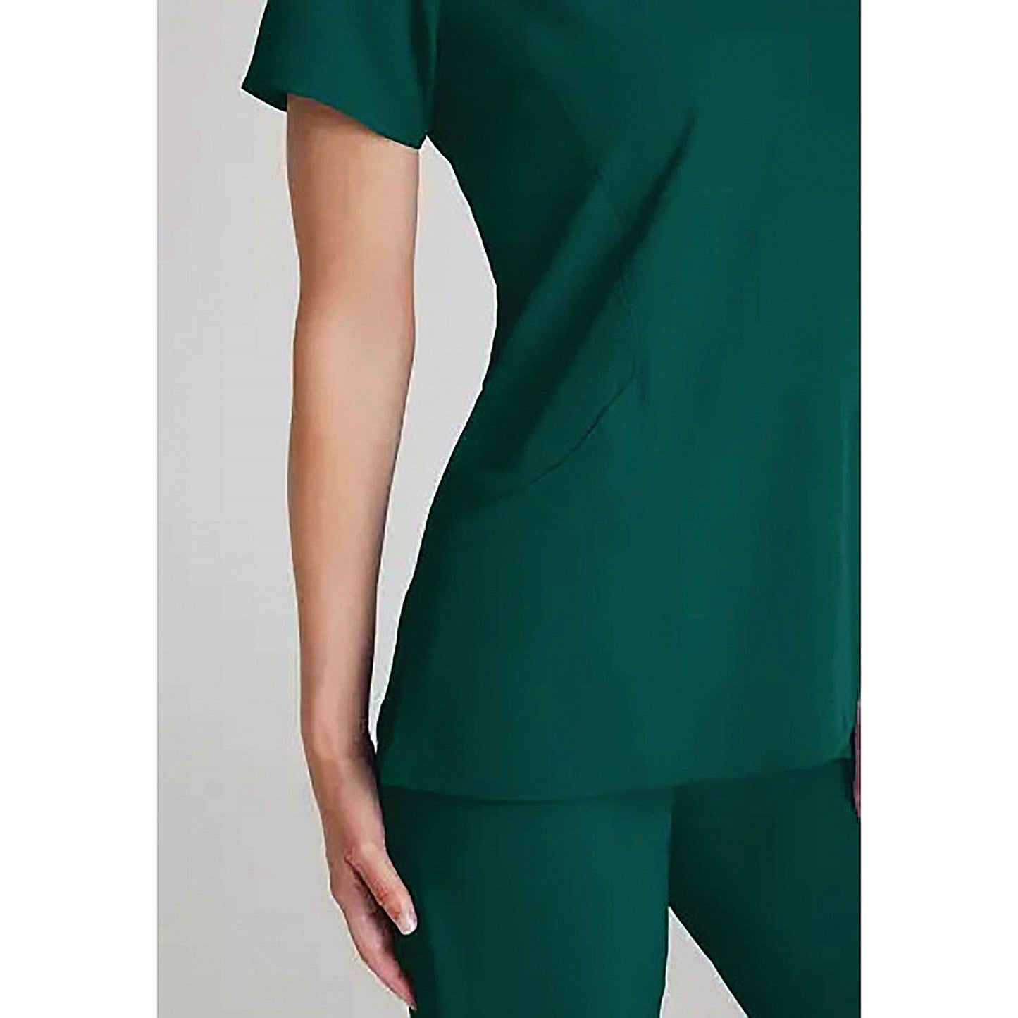 Skechers Female V Neck Scrub Top, Hunter Green, 2XS