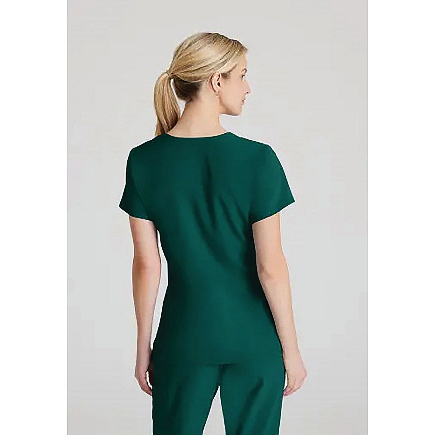 Skechers Female V Neck Scrub Top, Hunter Green, 2XS