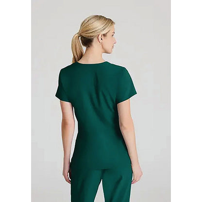 Skechers Female V Neck Scrub Top, Hunter Green, 2XS