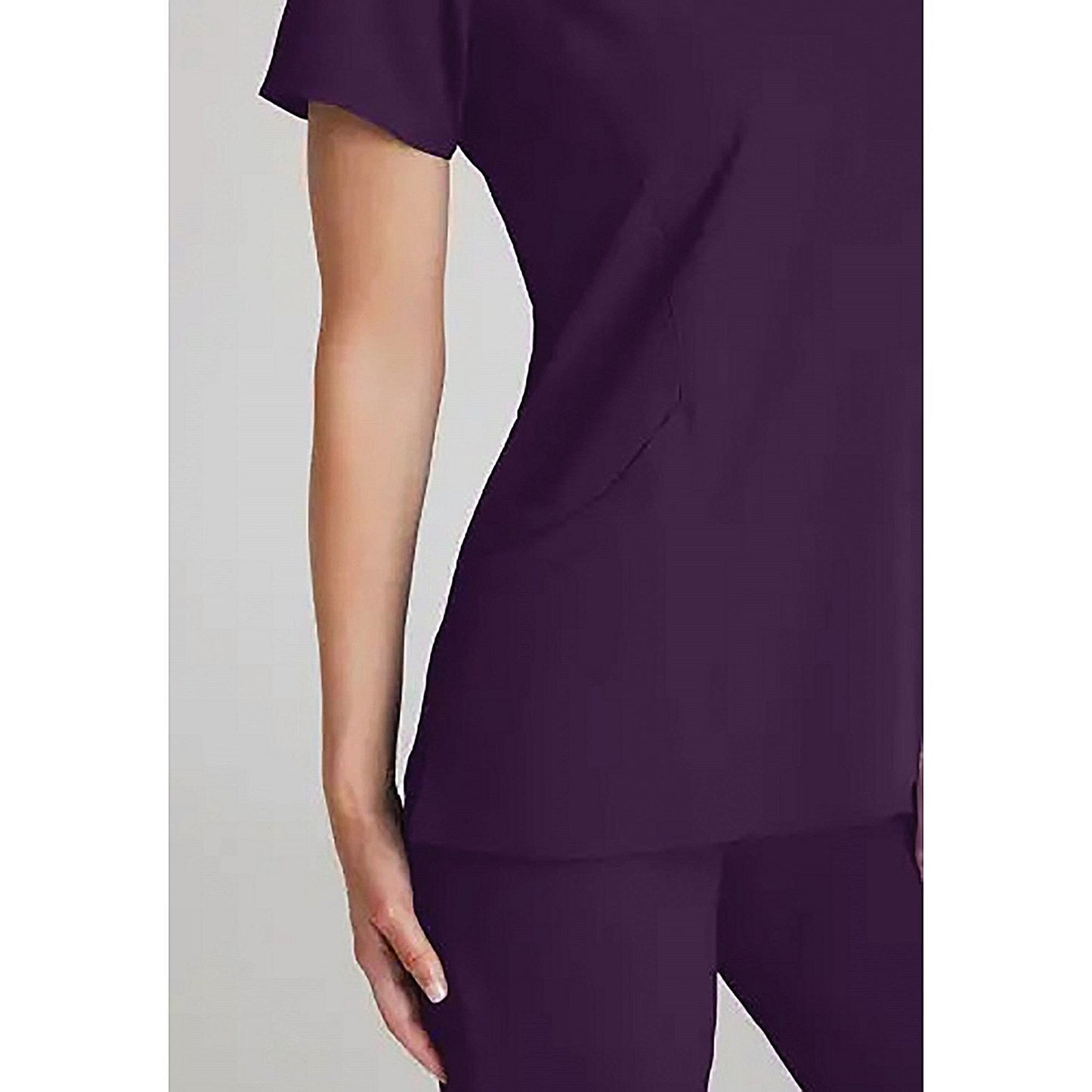 Skechers Female V Neck Scrub Top, Eggplant, 5XL