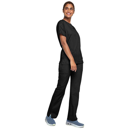 Cherokee Unisex Scrub Top, Black, Large