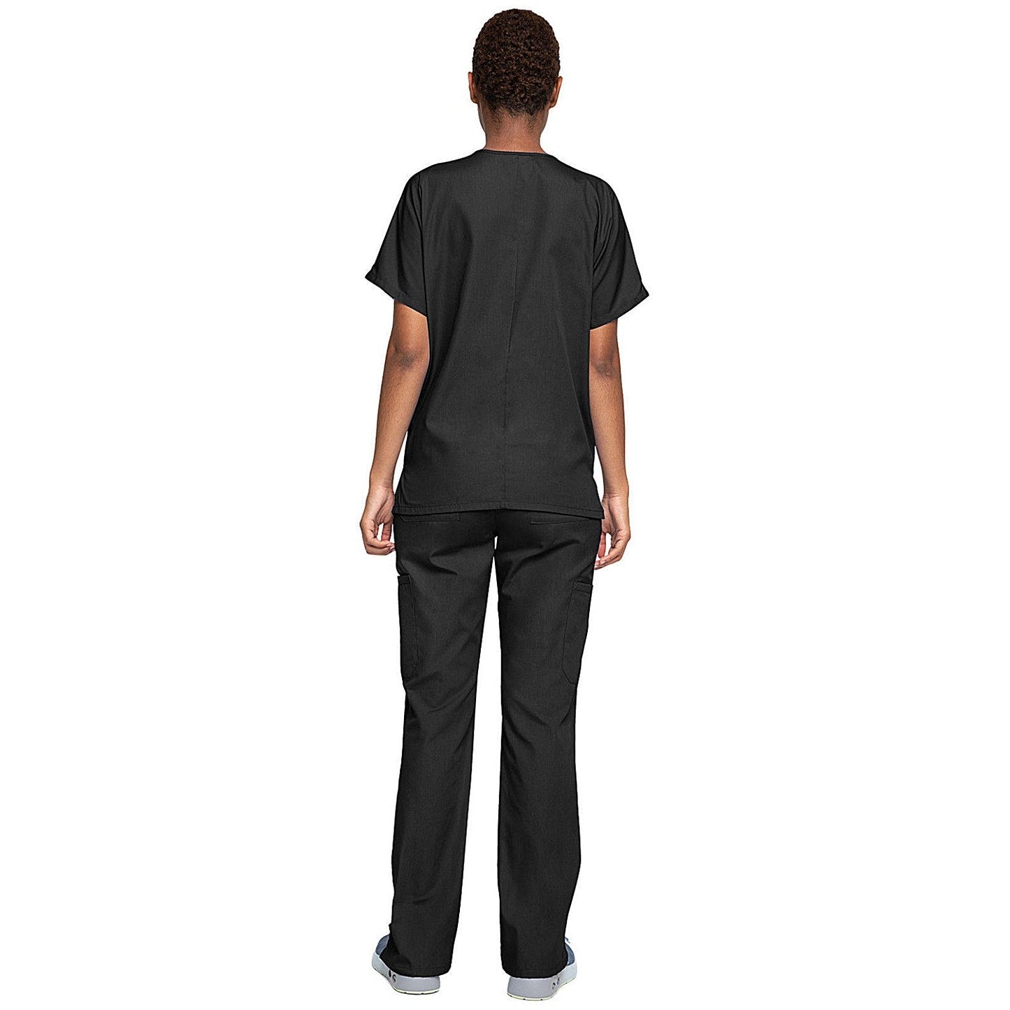 Cherokee Unisex Scrub Top, Black, Large