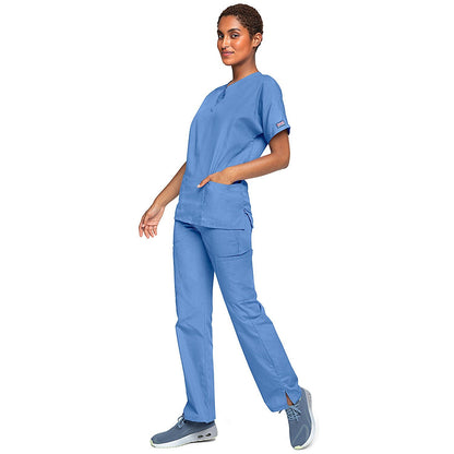 Cherokee Unisex Scrub Top, Ceil Blue, Large