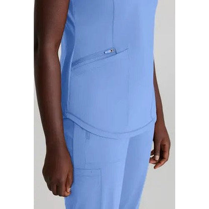 Skechers Slip-ins Serene Knit Scrub Top, Ceil Blue, 3XL
