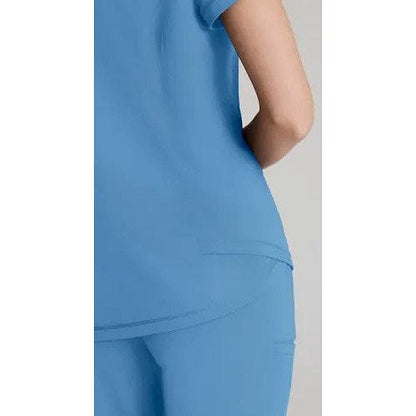 Skechers Slip-ins Flow Knit Scrub Top, Ceil Blue, Small