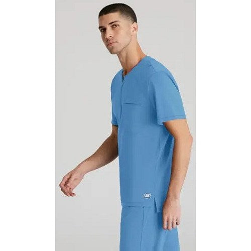 Skechers Slip-ins Flex Knit Scrub Top, Ceil Blue, XS