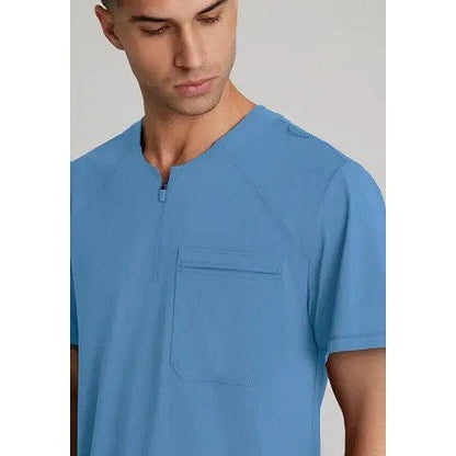 Skechers Slip-ins Flex Knit Scrub Top, Ceil Blue, XS