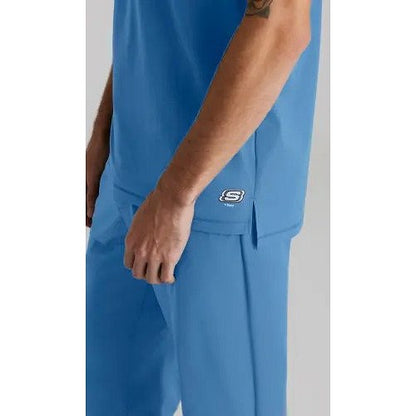 Skechers Slip-ins Flex Knit Scrub Top, Ceil Blue, XS