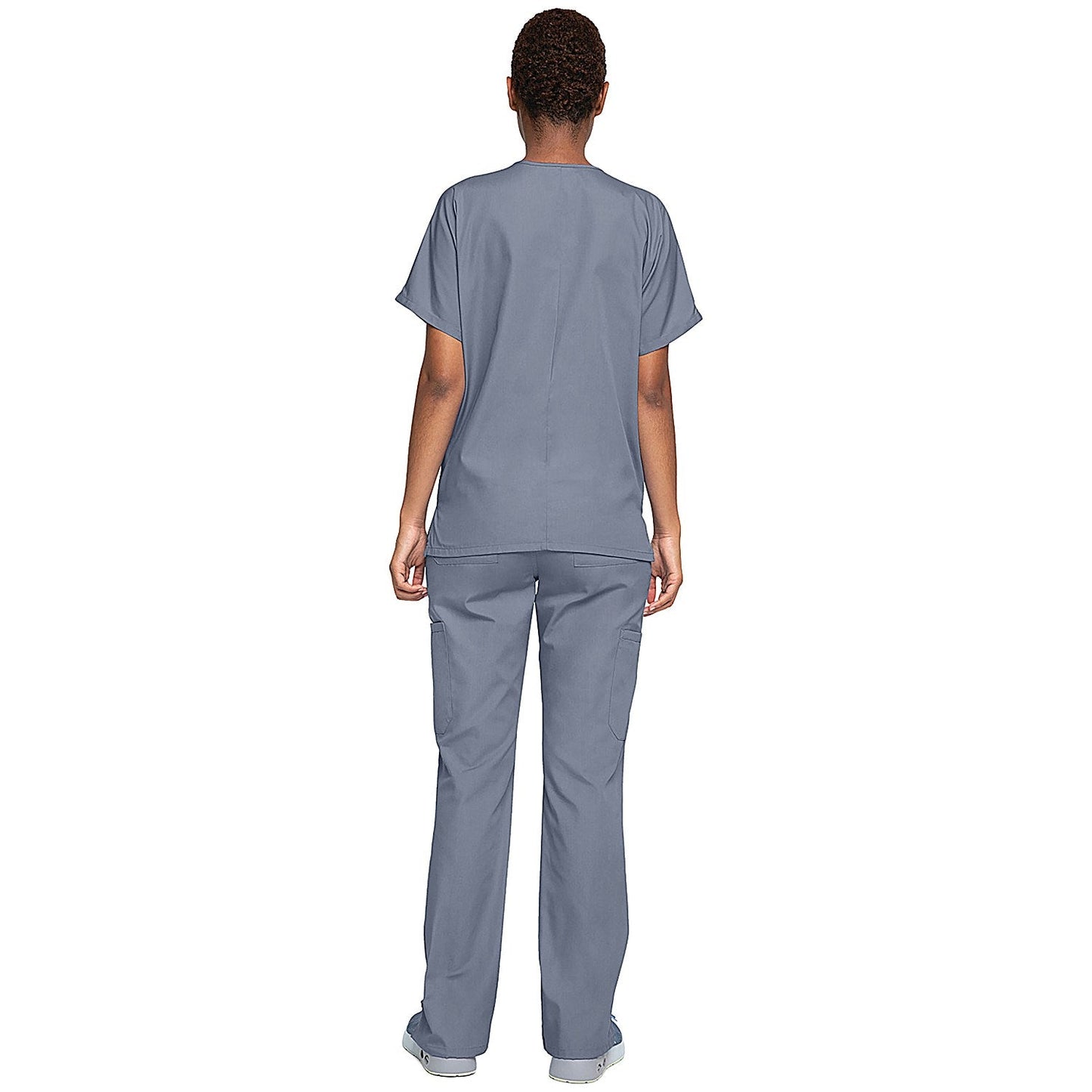 Cherokee Unisex Scrub Top, Grey, XS